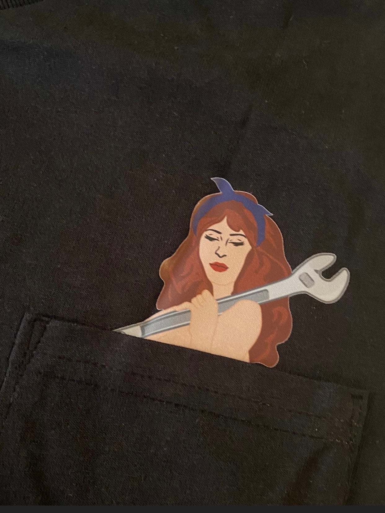 Peek-A-Boo Brunette Mechanic