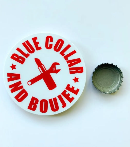 Blue Collar and Boujee Sticker
