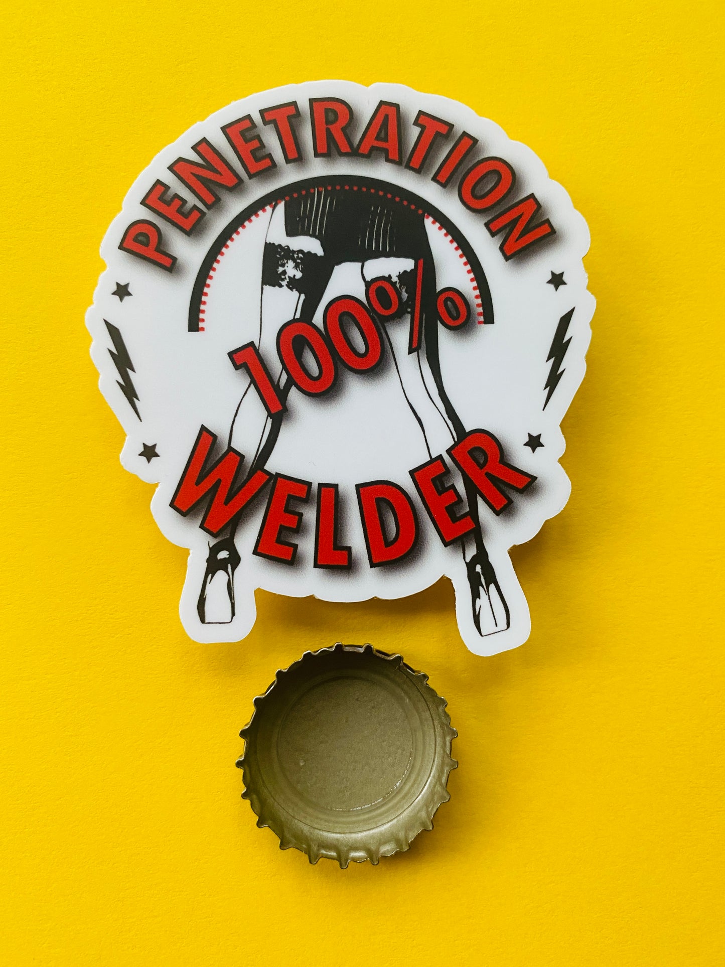 100% Penetration Welder Sticker