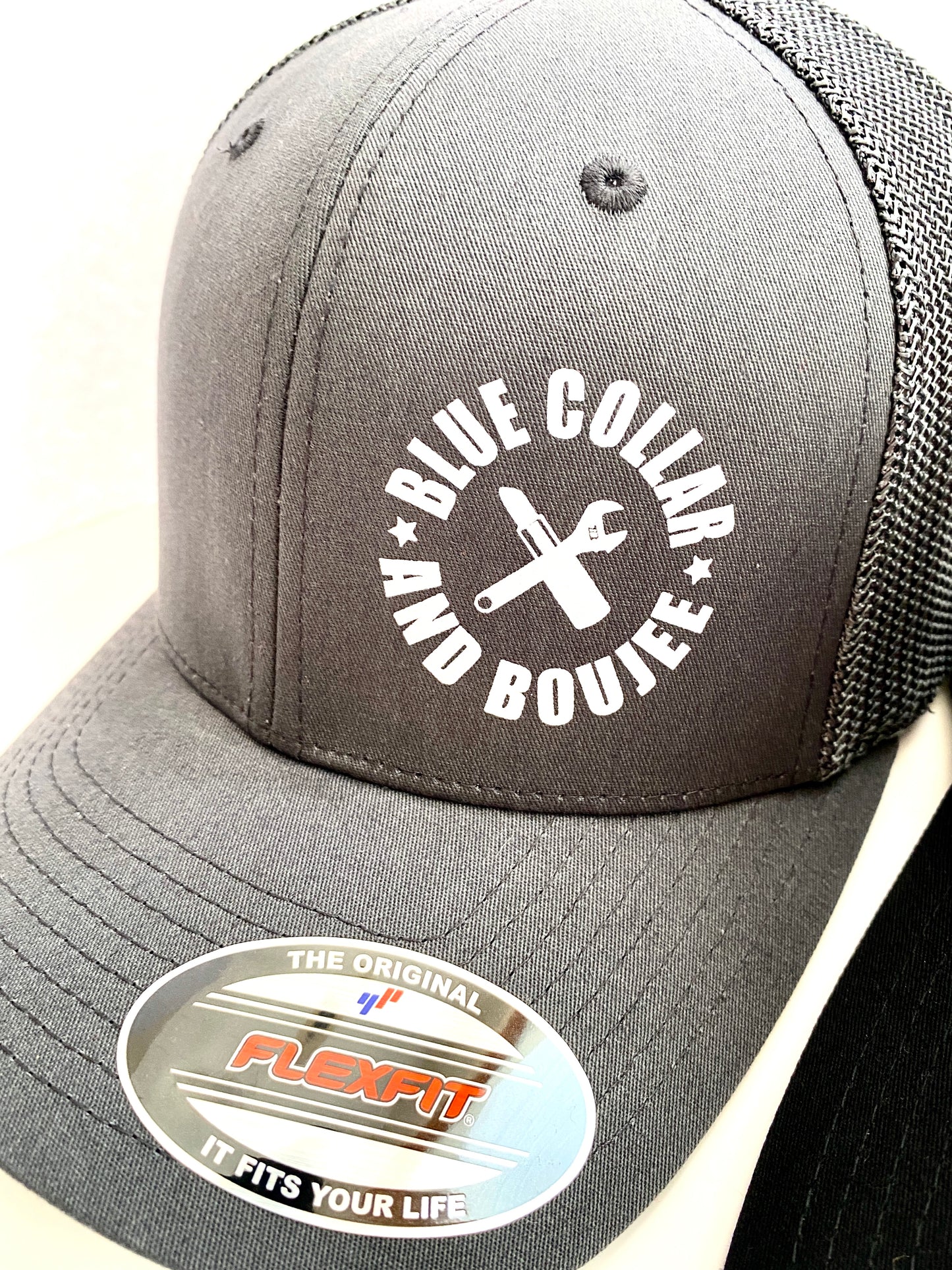 Blue Collar and Boujee Grey Hat