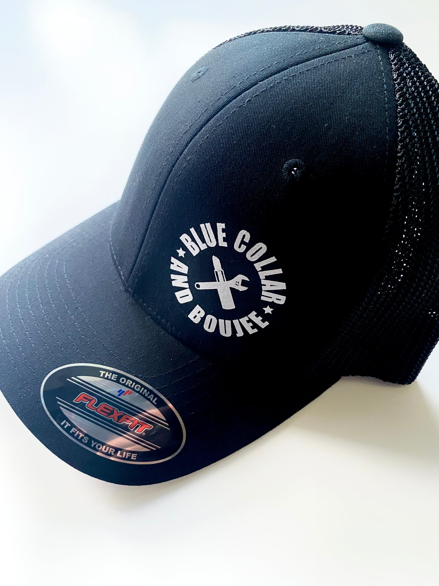 Blue Collar and Boujee Hat Black
