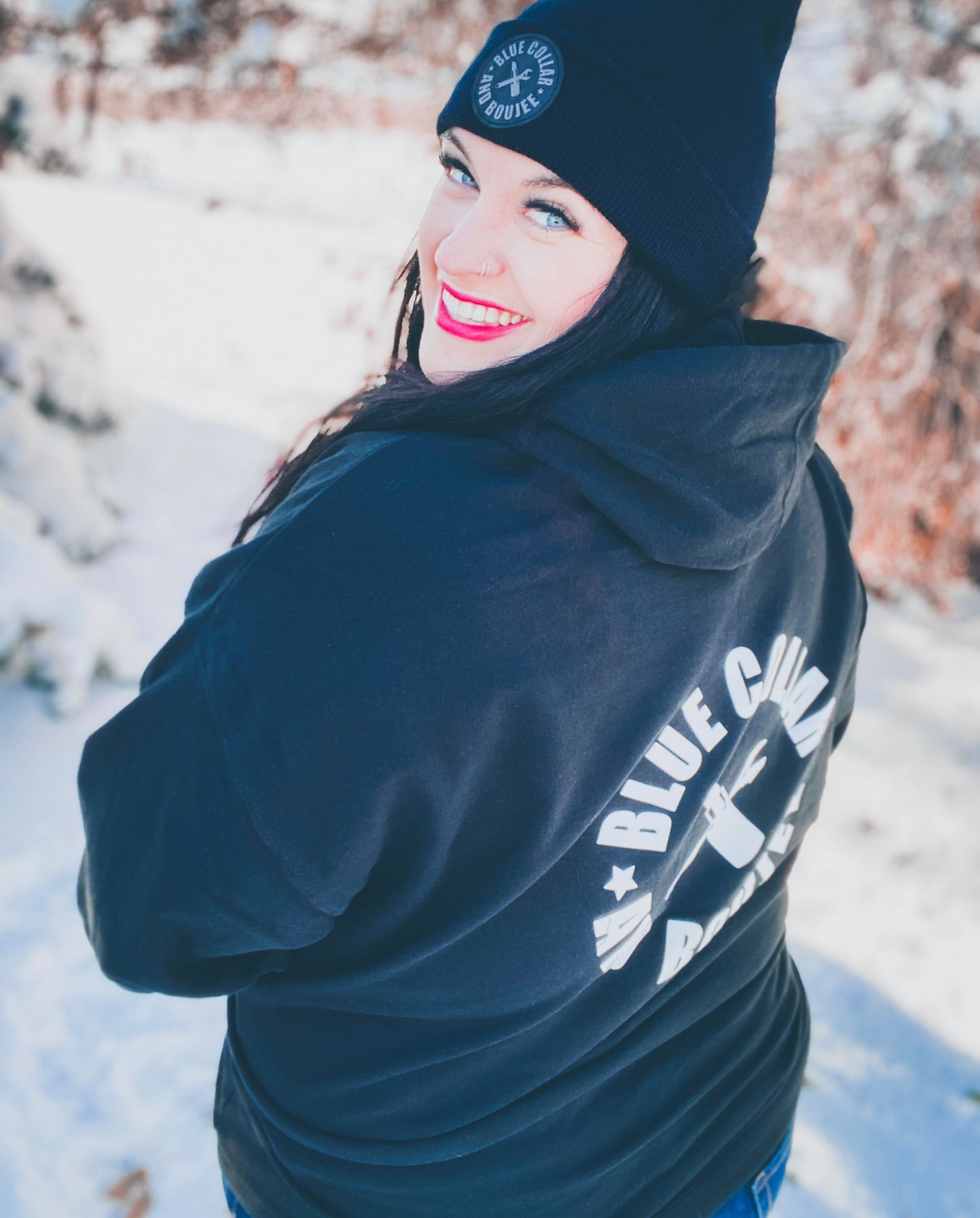 Blue Collar and Boujee Hoodie