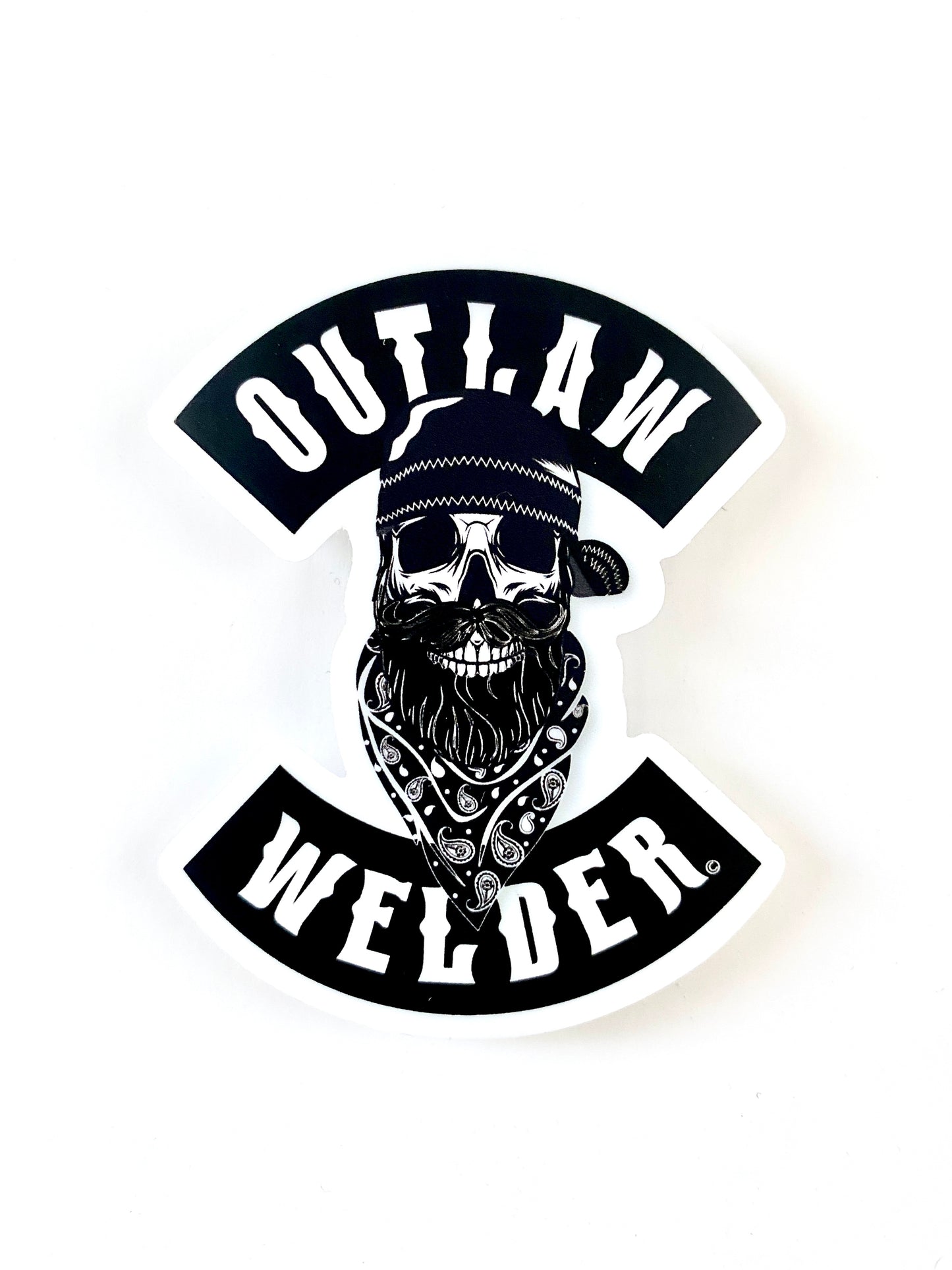 Outlaw Welder Black Outline Small
