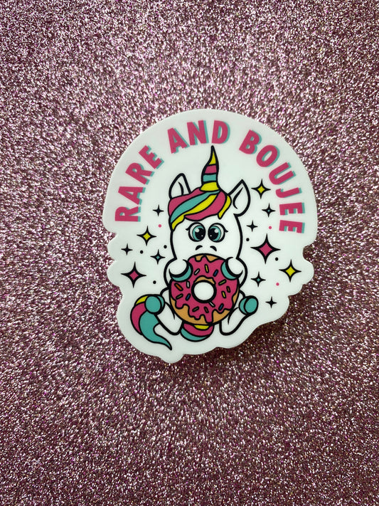 Unicorn Rare and Boujee Sticker