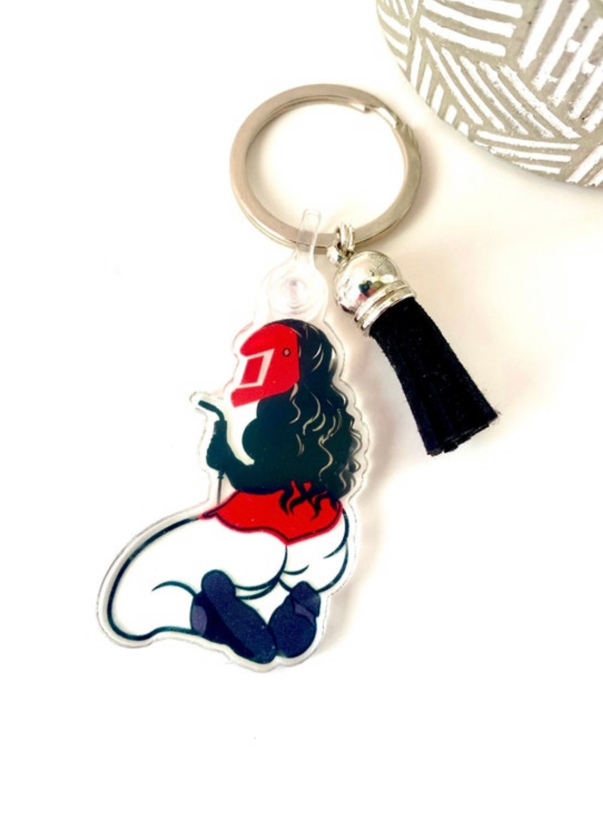 Welder Girl Keychain