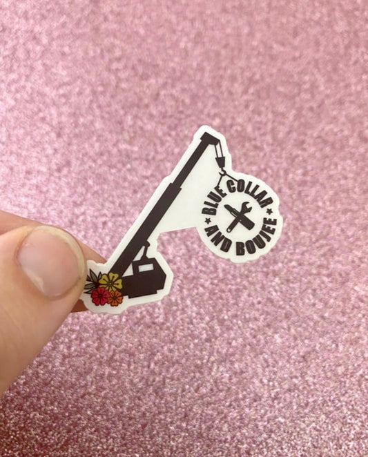 Crane Operator Mini Sticker