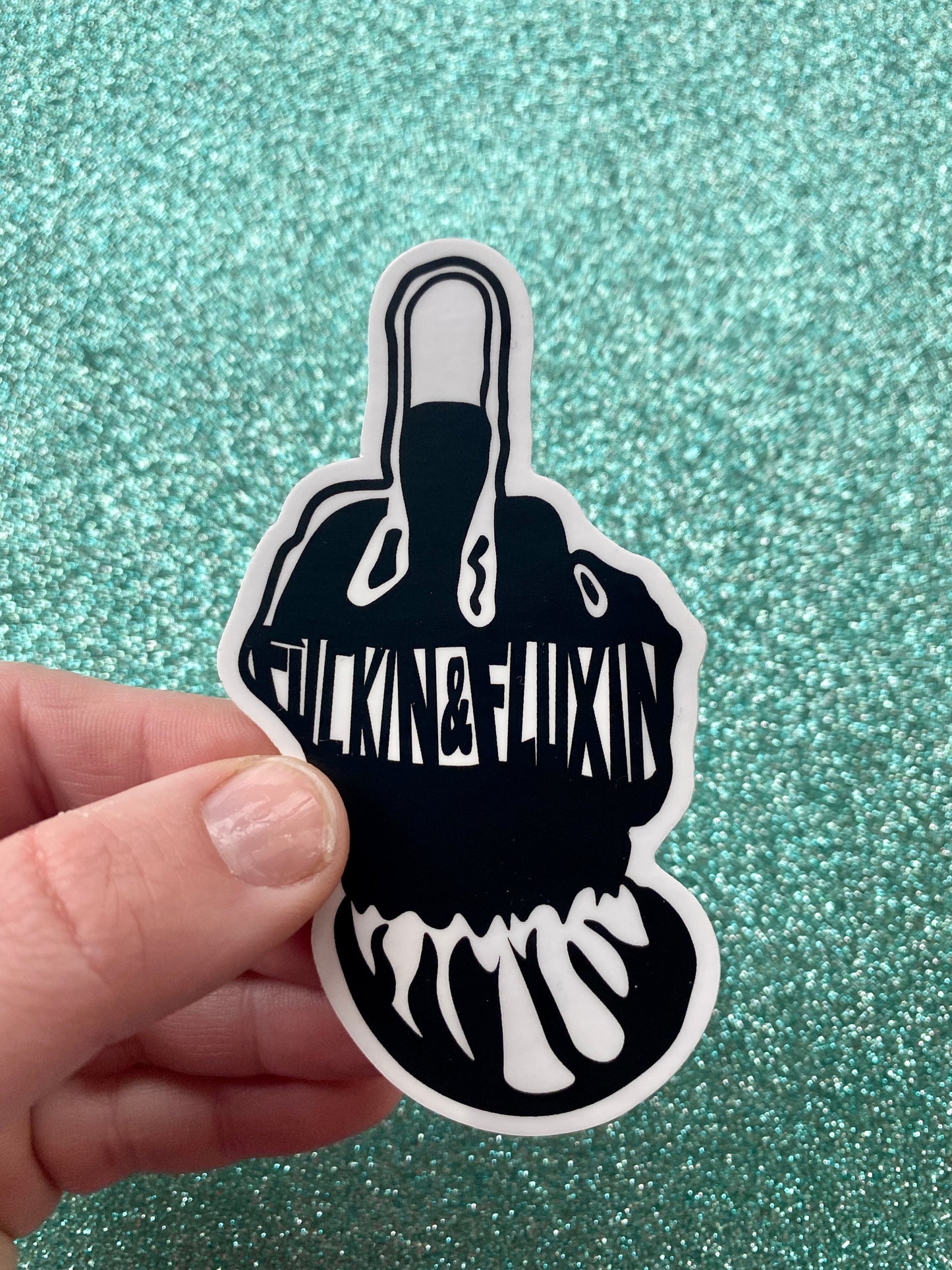 Fluxin Welding Glove Sticker TINY