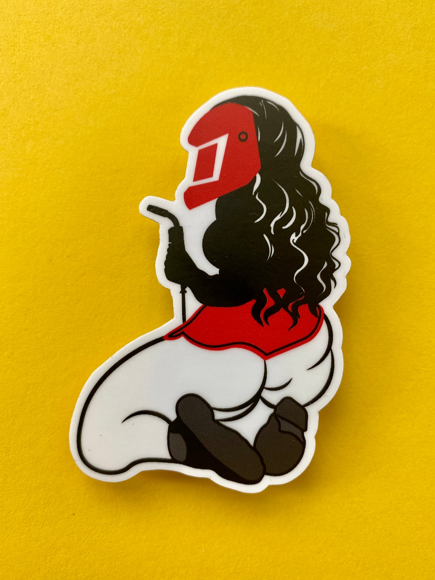 Thick Thighs Welding Girl Sticker