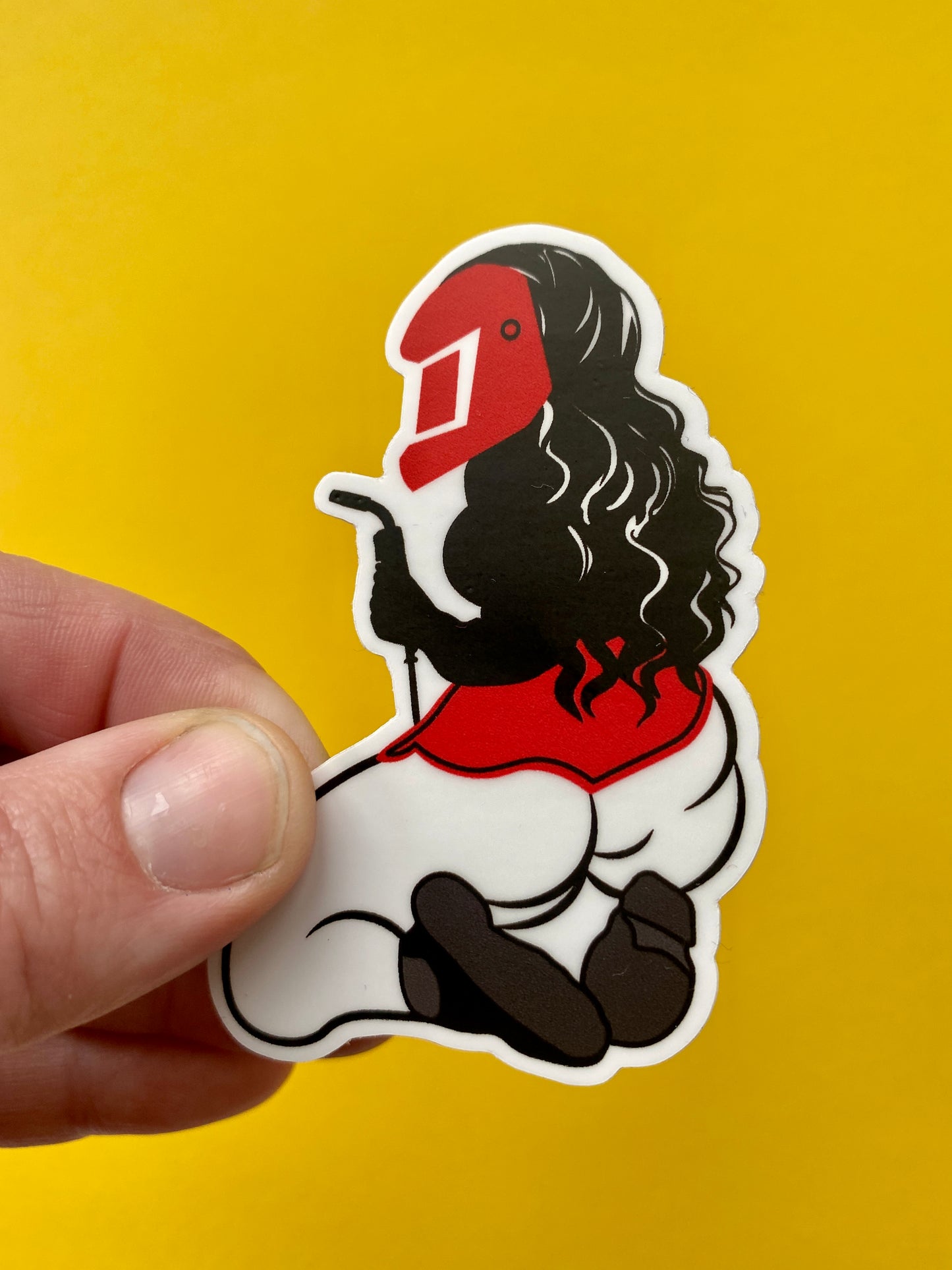 Thick Thighs Welding Girl Sticker