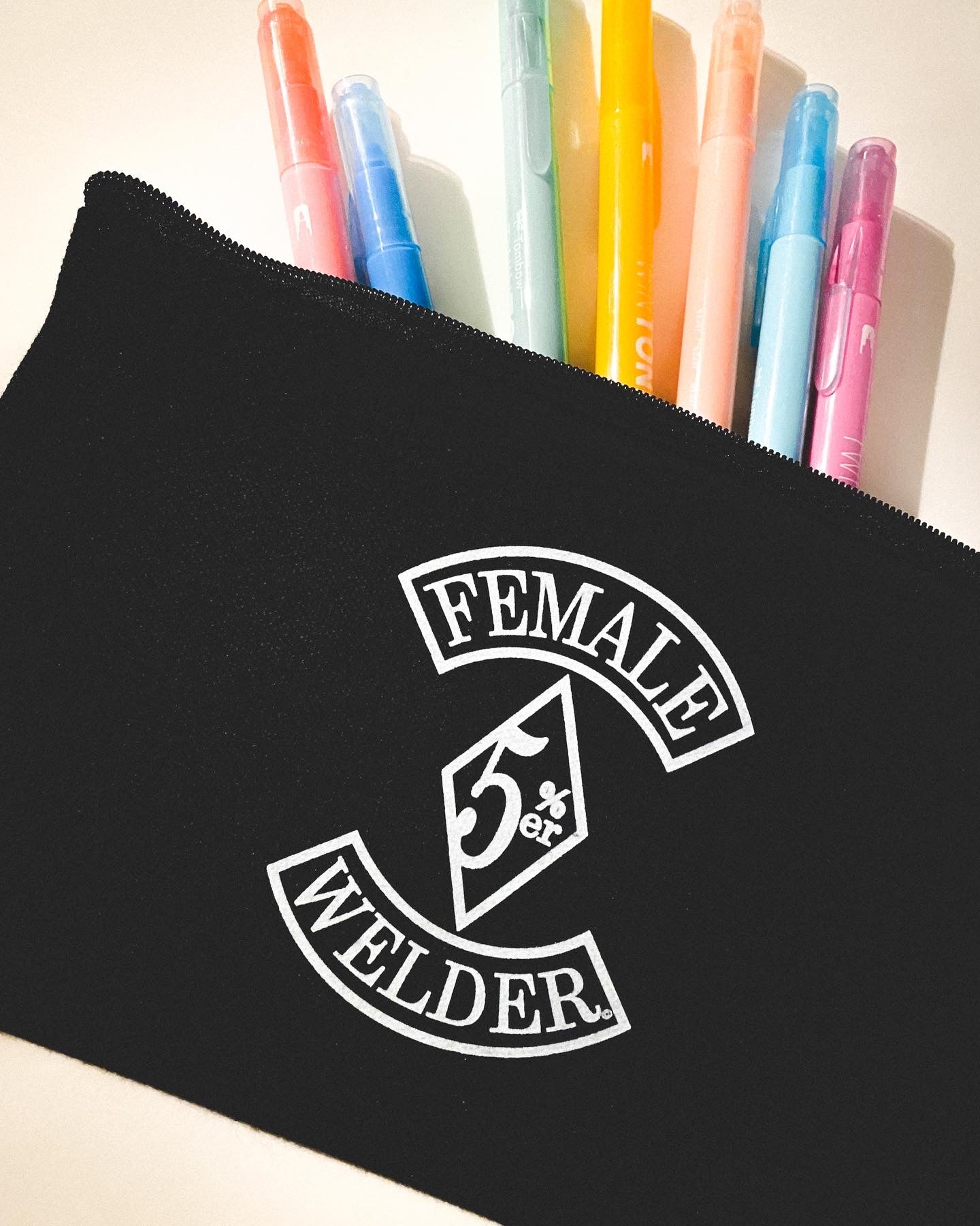 Female Welder Pencil Bag