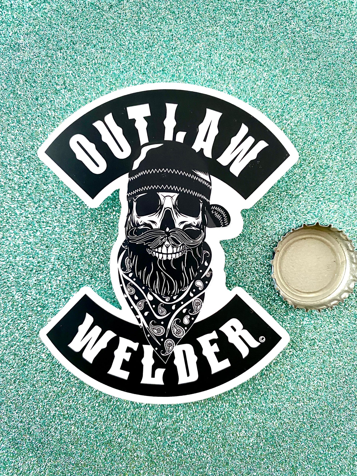 Outlaw Welder Black Outline Large