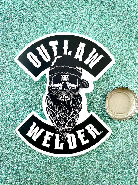 Outlaw Welder Black Outline Large
