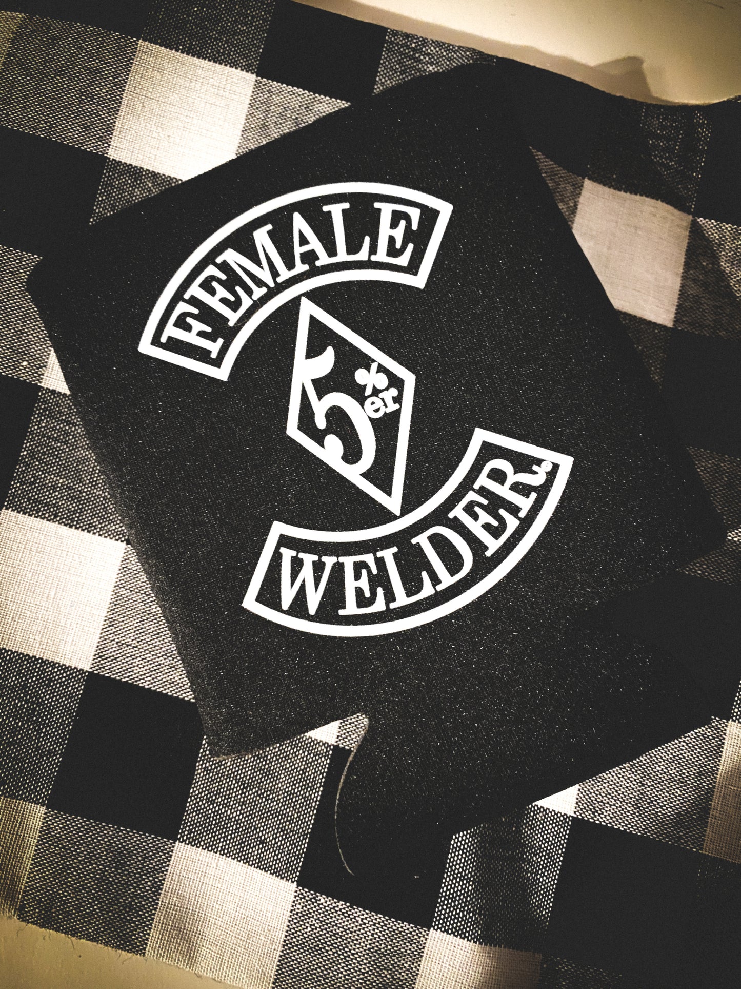 Female Welder 5%er Coozie