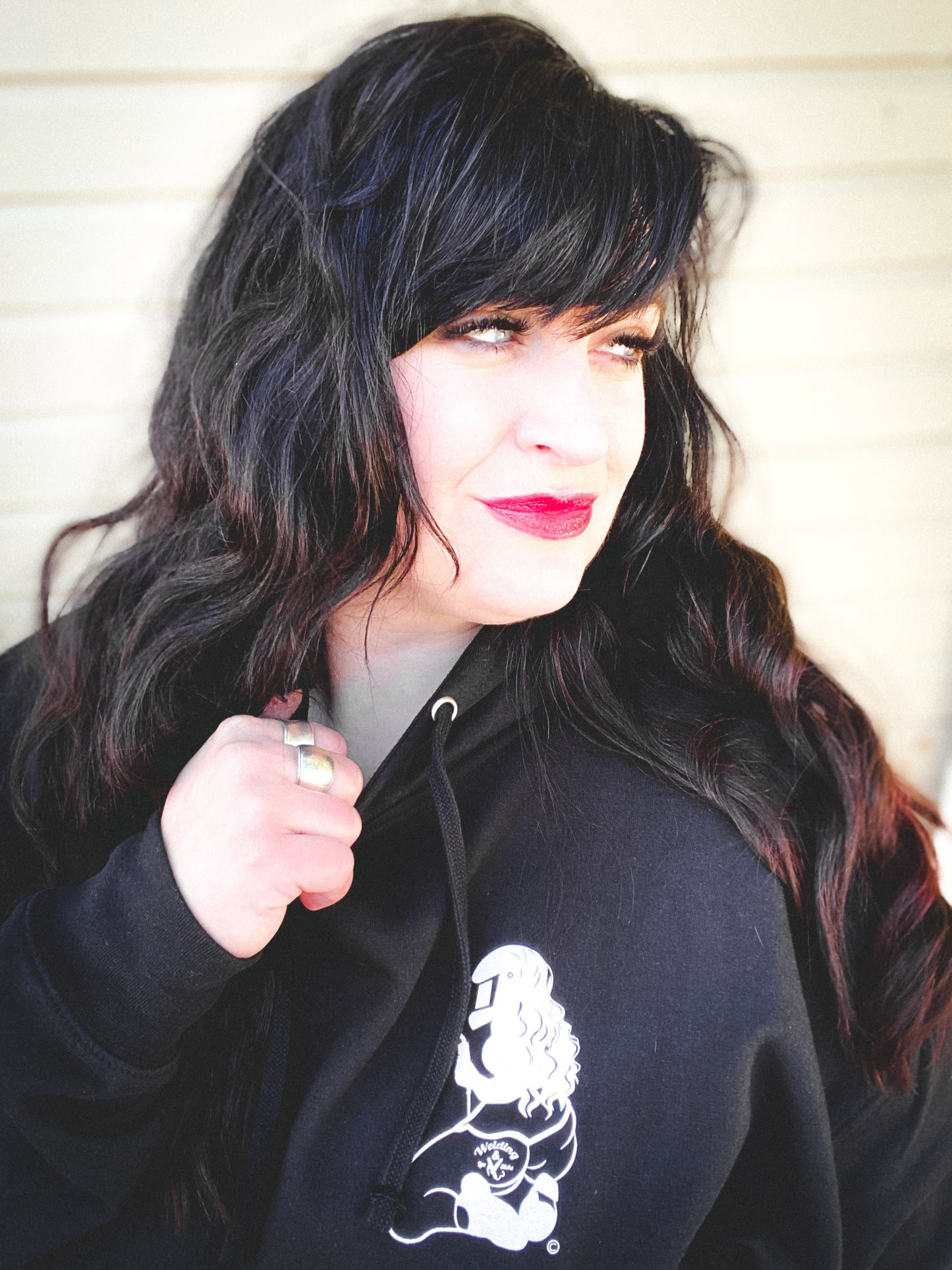 Female Welder 5%er Mid-Weight Hoodie