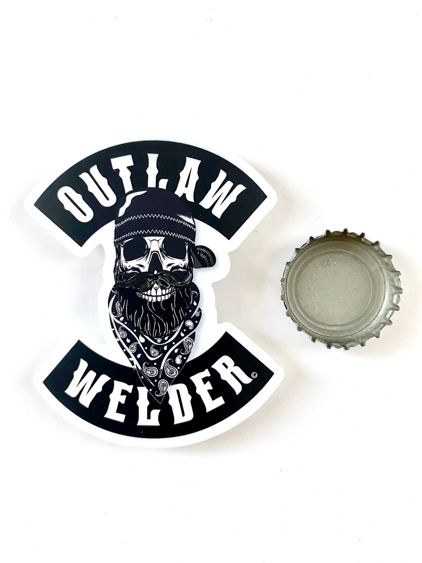 Outlaw Welder Black Outline Small