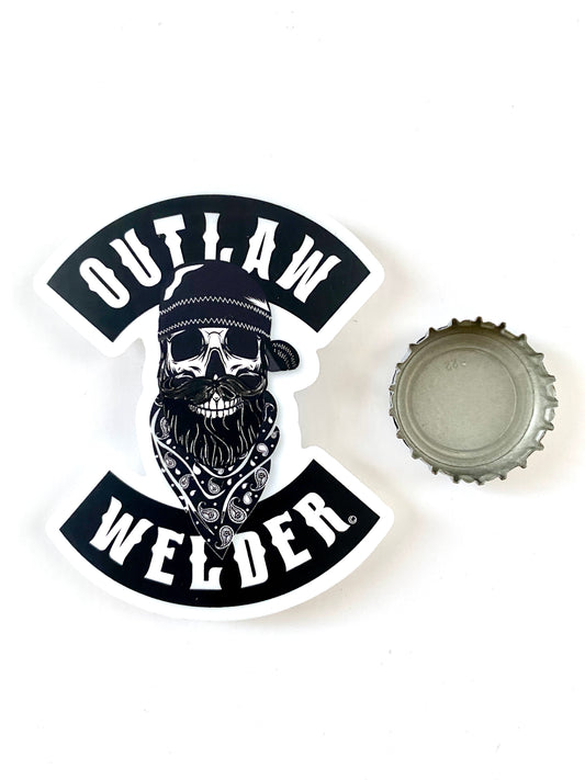 Outlaw Welder Black Outline Small